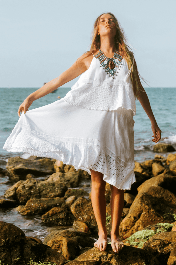 
			Vestido Curto Mullet Branco
		