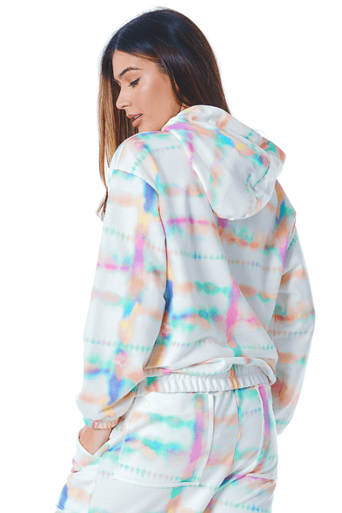 boohoo tie dye moletom com capuz